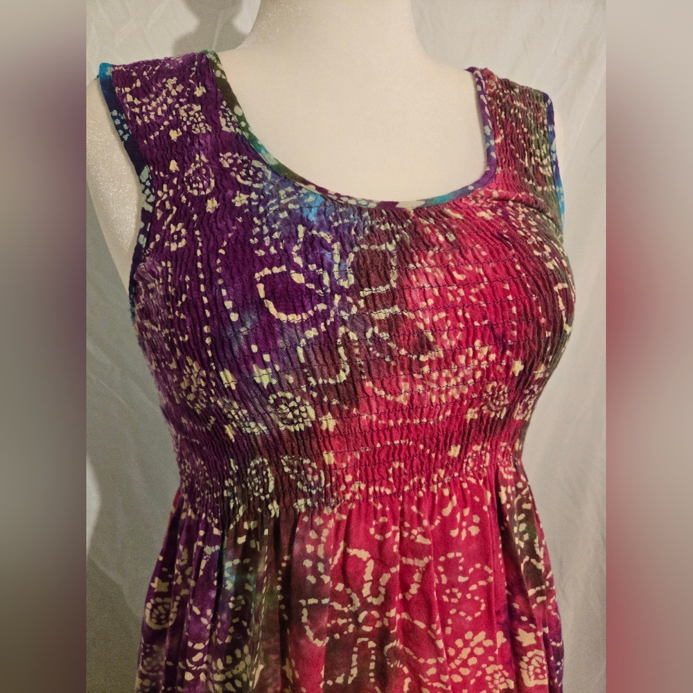 BOHO Multicolor Boho Sleeveless Women's Dress - Picture 11 of 11